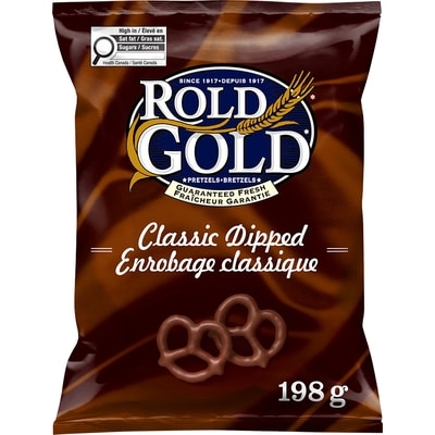 Frito-Lay Bretzels enrobés de fudge Mini tortillons Enrobage classique 198 g, 2,53 $/100g