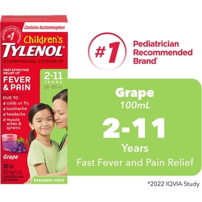 Tylenol Children's Suspension Liquid, Grape 100 ml, $9.99/100ml