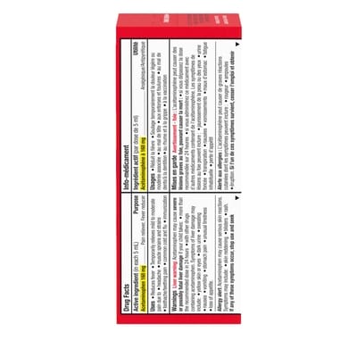 Suspension orale pour enfants, Fièvre et douleur, 160 mg/5 ml, Gomme à bulles