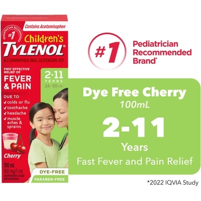 Tylenol Children's Suspension DF Liquid, Cherry 100 ml, $9.99/100ml