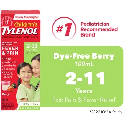 Tylenol Children's Suspension Liquid, Berry 100 ml, $11.49/100ml