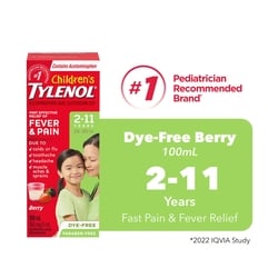 Children's Medicine, Fever & Pain, Dye-Free Berry Liquid