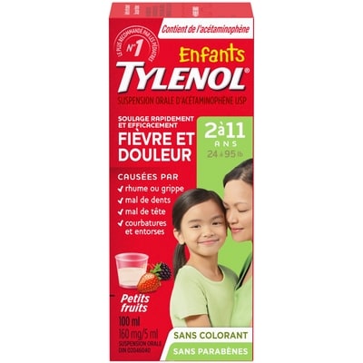 Tylenol Sirop Suspension pour enfants baies 100 ml, 11,49 $/100ml