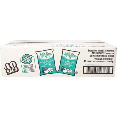 Miss Vickie’s Croustilles cuites à la marmite sel marin et vinaigre de malt 40x40.0 g, 2,12 $/100g