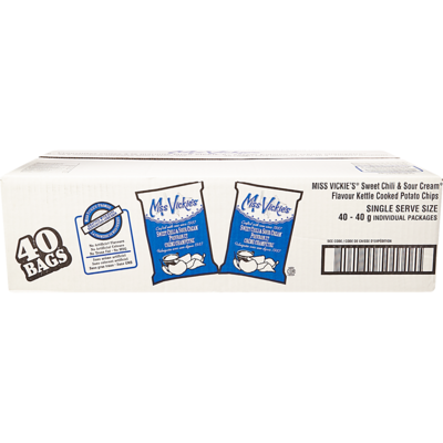 Miss Vickies Kettle Cooked Potato Chips, Sweet Chili & Sour Cream, Vending Chips 40x40.0 g, $1.94/100g