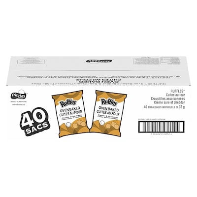 Frito-Lay Croustilles cuites au four cheddar et crème sure 40x32.0 g, 2,66 $/100g