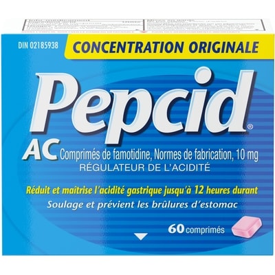 Pepcid Régulateur de l’acidité 60 ea, 0,48 $/1ch