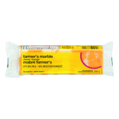 Sans Nom Fromage cheddar fermier marbré 200 g, 2,00 $/100g