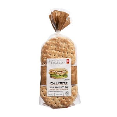 le Choix du Président Pain Mince Burger Brun Mult 8x60.0 g, 0,94 $/100g