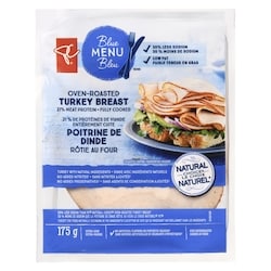 PC Blue Menu Oven Roasted Turkey 175 g, $39.94/1kg $3.99/100g