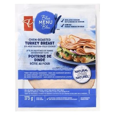 PC Menu Bleu Mb Poitr Dinde Roti Four Cn 175 g, 39,94 $/1kg 3,99 $/100g