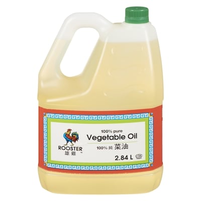 Rooster 100% Pure Vegetable Oil 2.84 l, $0.44/100ml