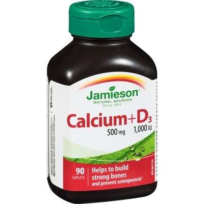 Calcium Vitamin D3 1,000 IU Caplets, 500 mg