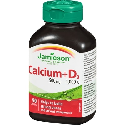 Calcium Vitamin D3 1,000 IU Caplets, 500 mg