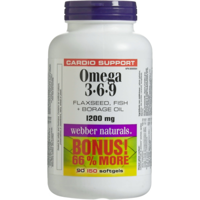 Webber Naturals Omega-3-6-9 150 ea, $0.11/1ea