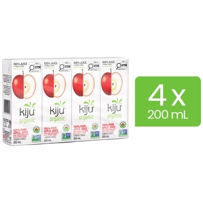 Kiju Organic 100% Pure Apple Juice Boxes 4x200.0 ml, $0.62/100ml