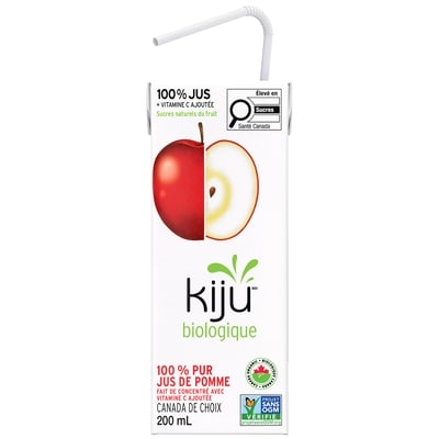 Boîtes de jus de pomme