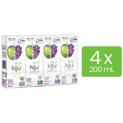Kiju Boîtes de jus de fruits pomme et raisin 4x200.0 ml, 0,44 $/100ml