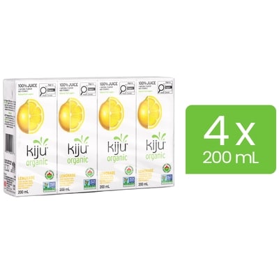 Kiju Organic Lemonade Fruit Juice Boxes 4x200.0 ml, $0.46/100ml