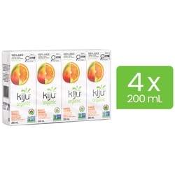 Kiju Organic Mango Orange Fruit Juice Boxes 4x200.0 ml, $0.46/100ml
