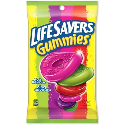 LifeSavers Gummies cinq saveurs 180 g, 1,83 $/100g
