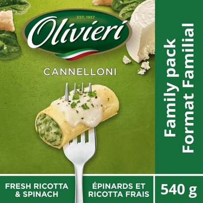 Olivieri Cannellonis épinards et fromage  540 g, 2,41 $/100g