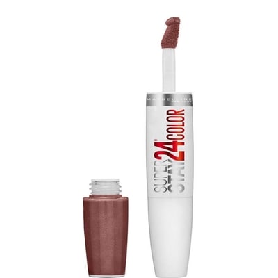 Maybelline MaybellineNY Super Stay 24 Couleur Rouge à Lèvres et Baume Couche de Finition 145 Constant Cocoa 4.1 g, 353,41 $/100g