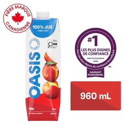 Oasis Jus de pomme 960 ml, 0,34 $/100ml
