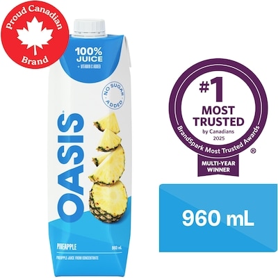 Oasis Pineapple Juice 960 ml, $0.24/100ml