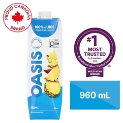 Oasis Pineapple Juice 960 ml, $0.29/100ml