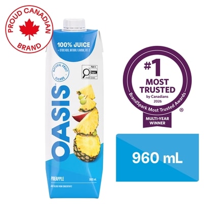 Oasis Pineapple Juice 960 ml, $0.24/100ml