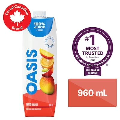 Oasis Exotic Mango Fruit Juice 960 ml, $0.24/100ml
