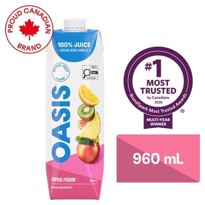 Oasis Tropical Passion Fruit Juice 960 ml, $0.23/100ml