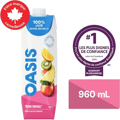 Oasis Jus de passion tropicale 960 ml, 0,21 $/100ml