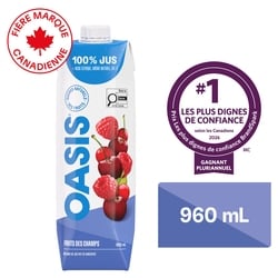 Oasis Jus de fruits des champs 960 ml, 0,29 $/100ml
