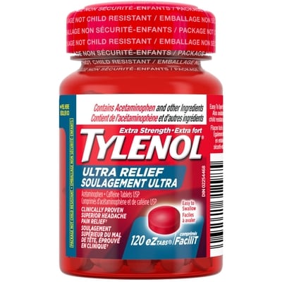 Tylenol Ultra Relief, EZ Open 120 ea, $0.19/1ea