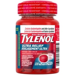 Tylenol Soulagement Ultra flacon facile à ouvrir 120 ea, 0,18 $/1ch