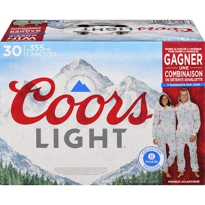 Coors Bière Coors Light (Pièce d’identité requise au moment du ramassage) 30x355.0 ml, 0,53 $/100ml
