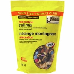 No Name Celebration Trail Mix Club Size 1 kg, $1.30/100g