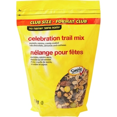 No Name Celebration Trail Mix Club Size 1 kg, $1.30/100g