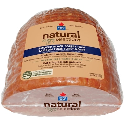 Maple Leaf Natural Selections Smoked Black Forest Ham $39.00/1kg $17.70/1lb