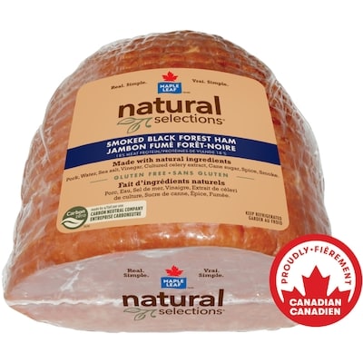 Maple Leaf Jambon fumé Forêt-Noire Natural Selections 36,46 $/1kg 16,54 $/1lb