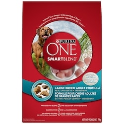 Purina ONE +Plus Nourriture pour Chiens Grandes Races Poulet, Nourriture Sèche pour Chiens 7 kg 7 kg, 0,49 $/100g