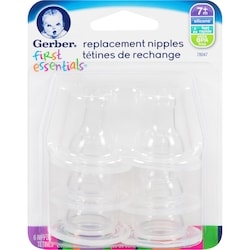 First Essential Silicone Nipples, Fast Flow, 6-Pack