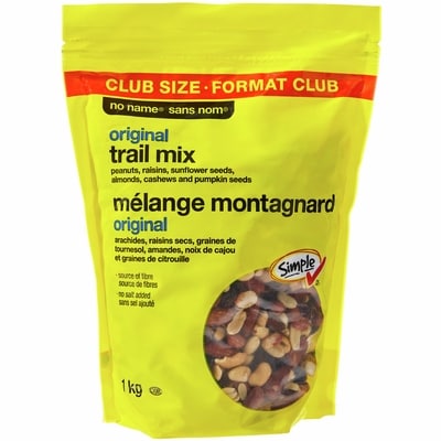 Sans Nom Mélange montagnard original, format club 1 kg, 1,30 $/100g
