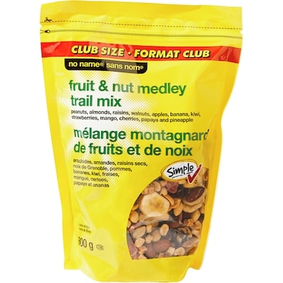 Sans Nom Mélange montagnard de fruits et de noix, format club 800 g, 1,56 $/100g