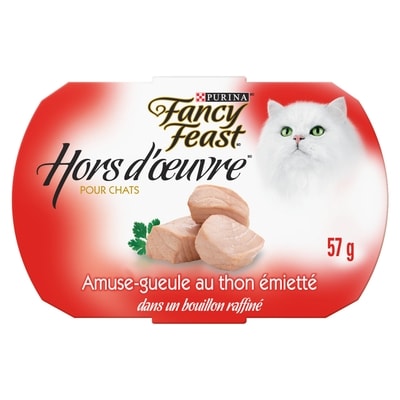 Purina Fancy Feast hors d'œuvre gâteries pour chats amuse-gueule au thon émietté 57 g, 4,02 $/100g