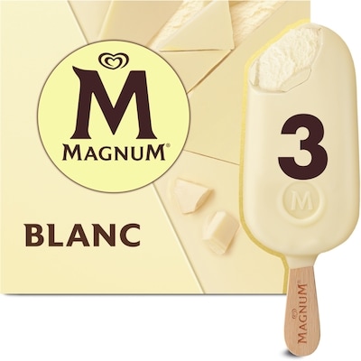Magnum Barre de Crème Glacée Chocolat Blanc 3x100.0 ml, 2,33 $/100ml