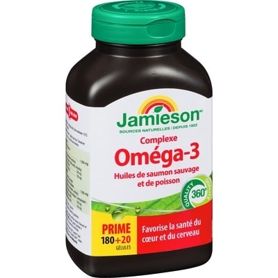 Complexe Oméga-3 - Huiles de saumon sauvage et de poisson 1 000 mg
