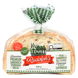 Rudolphs Bavarian Premium Sandwich Bread 500 g, $0.80/100g